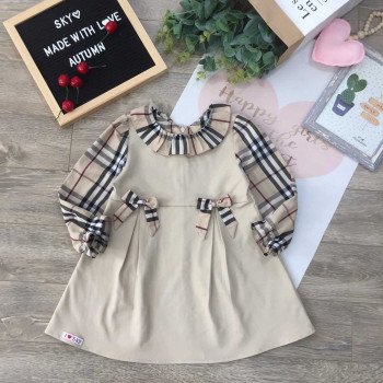 Váy thu tay kẻ burberry size 4-8